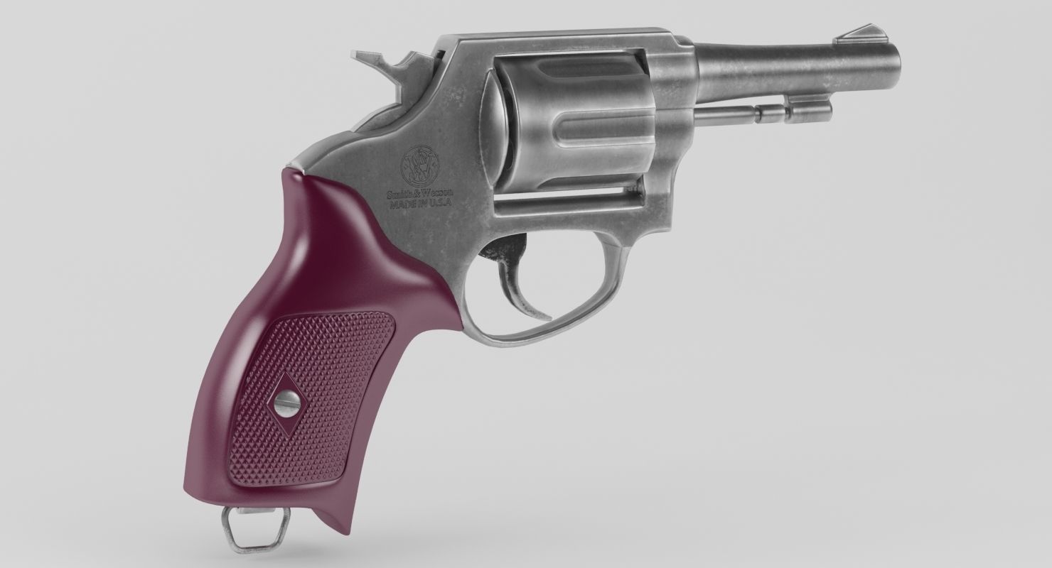 Revolver Police 8mm 3D model_19