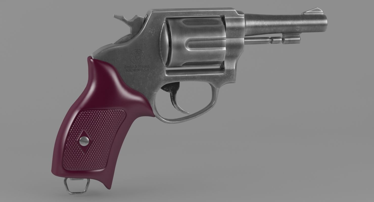 Revolver Police 8mm 3D model_15
