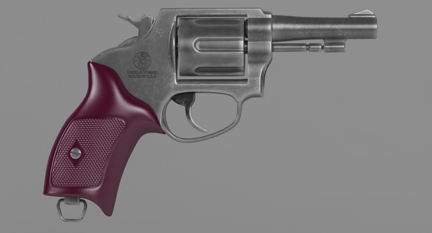 Revolver Police 8mm 3D model_11