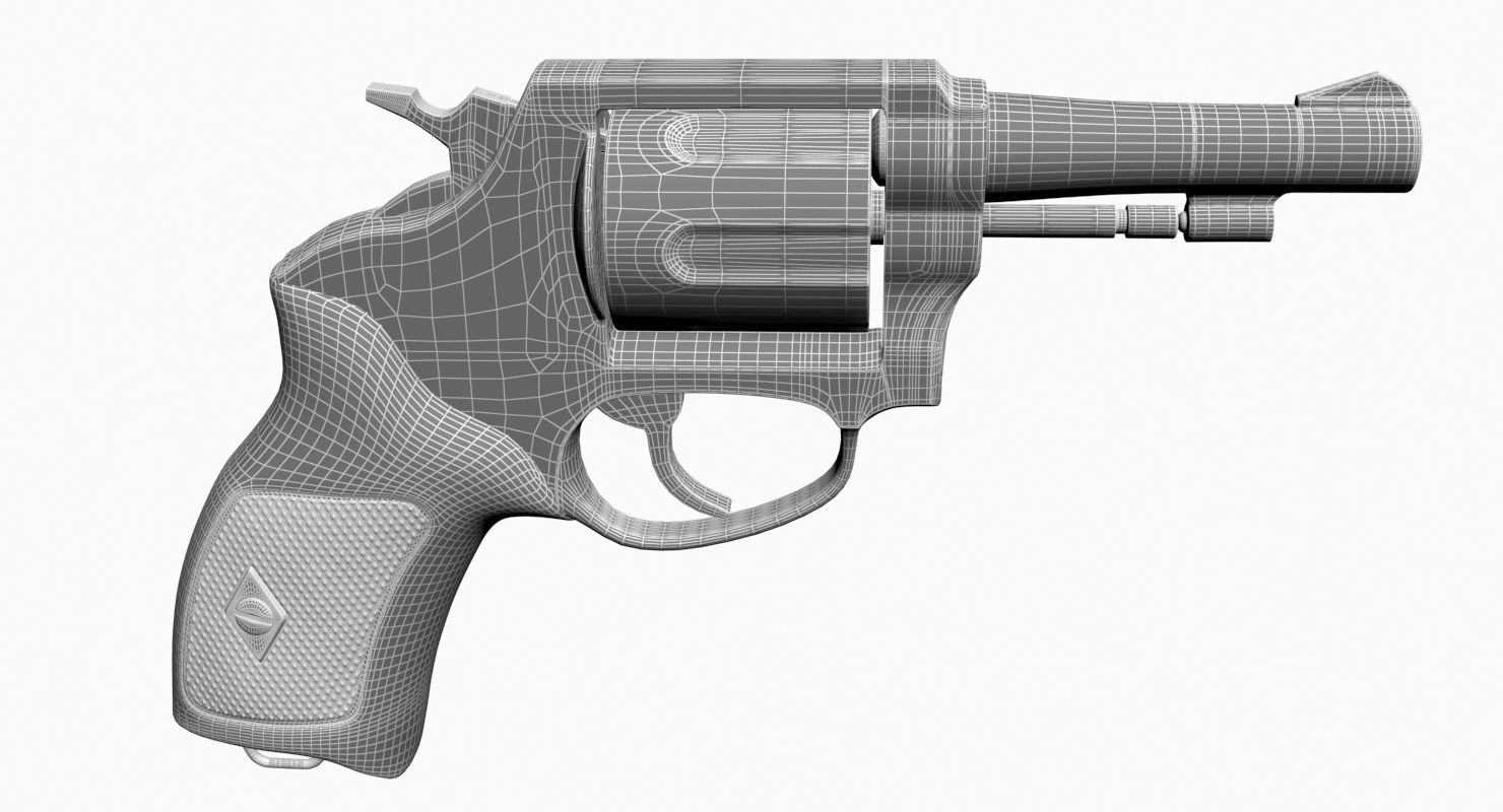 Revolver Police 8mm 3D model_41
