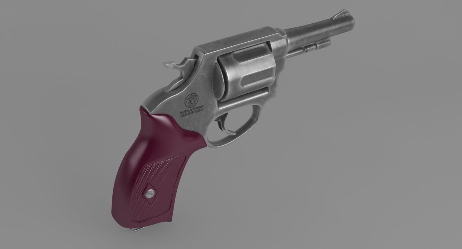 Revolver Police 8mm 3D model_4