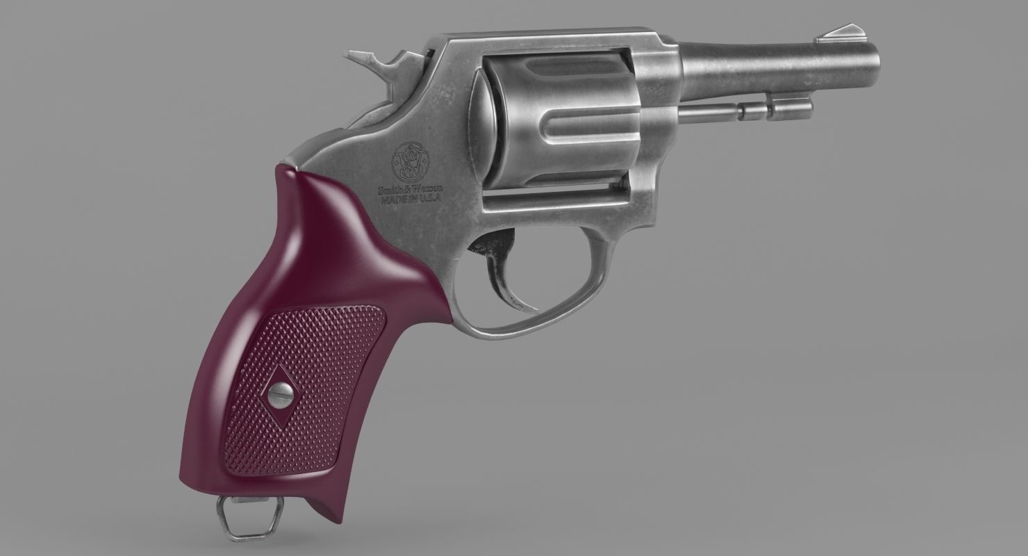 Revolver Police 8mm 3D model_20