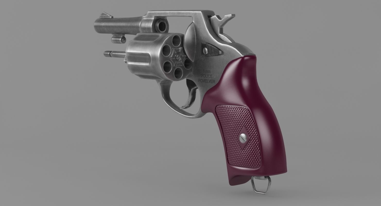 Revolver Police 8mm 3D model_23