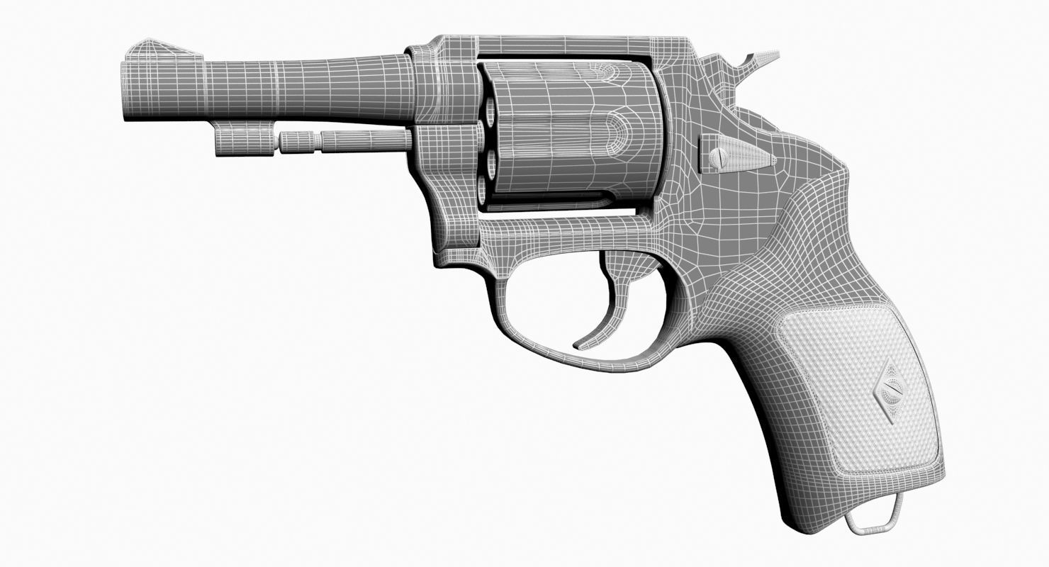 Revolver Police 8mm 3D model_37