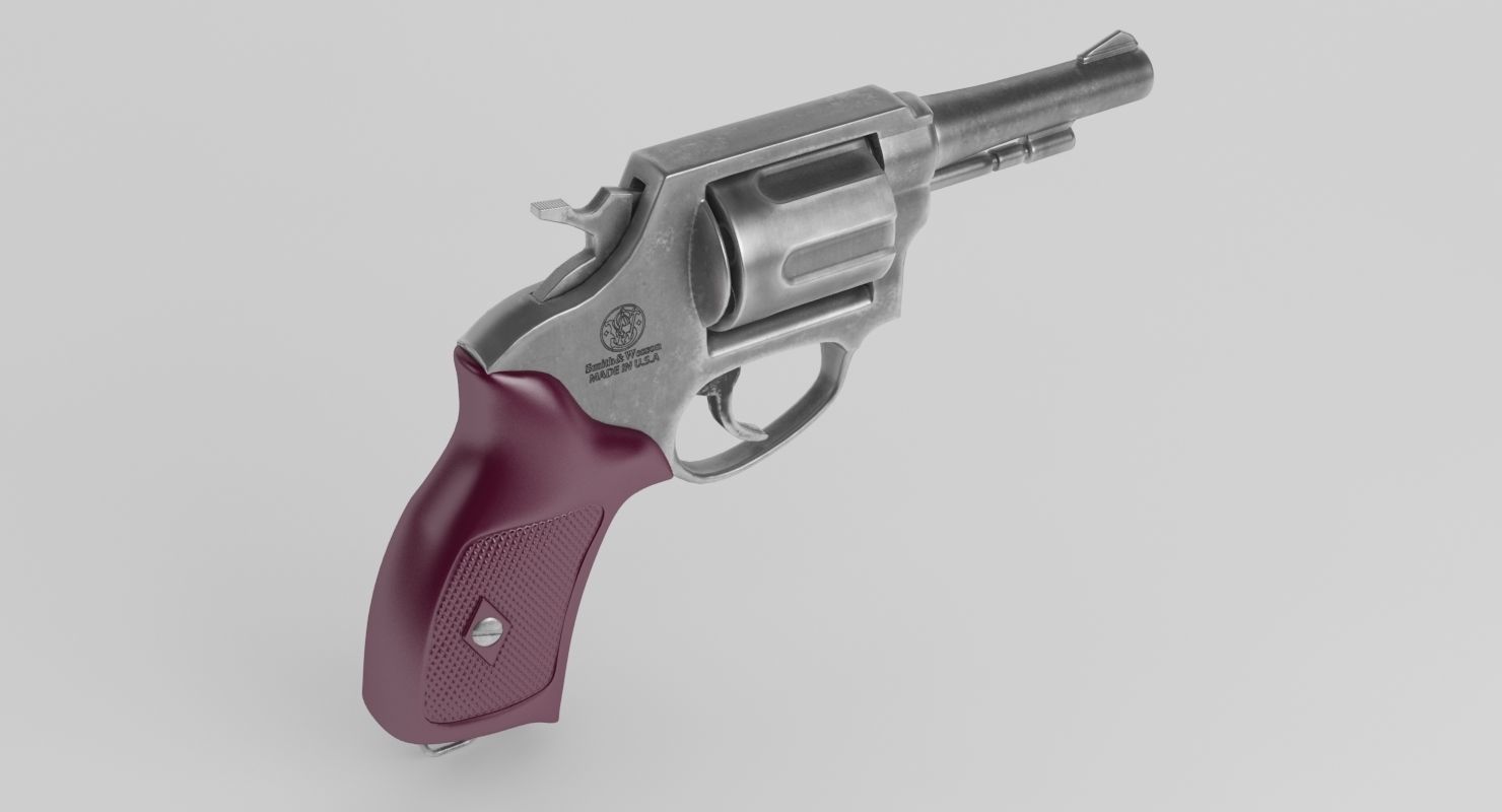 Revolver Police 8mm 3D model_5
