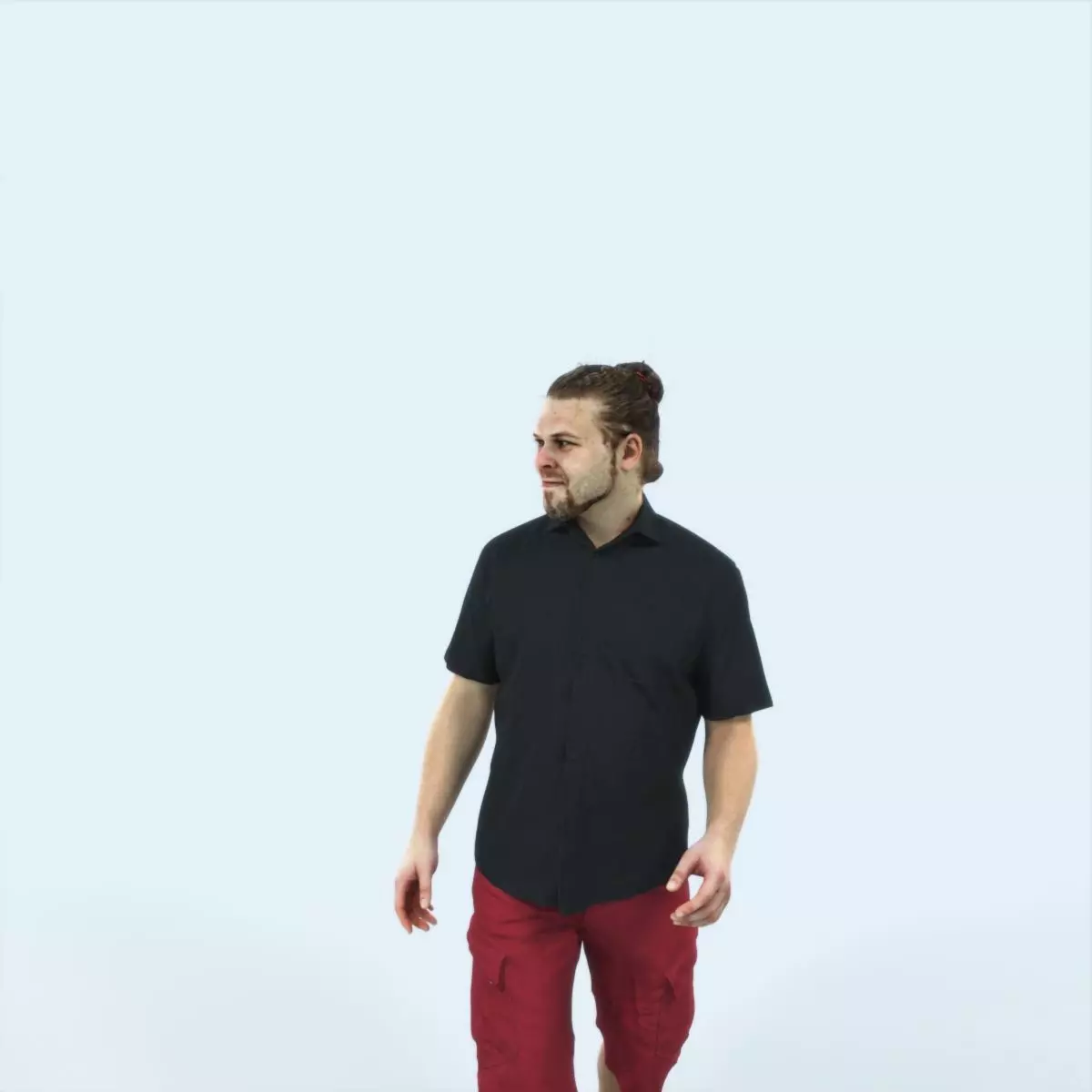 Keen 07E Listening Summer walking Casual Man Low-poly 3D model_0