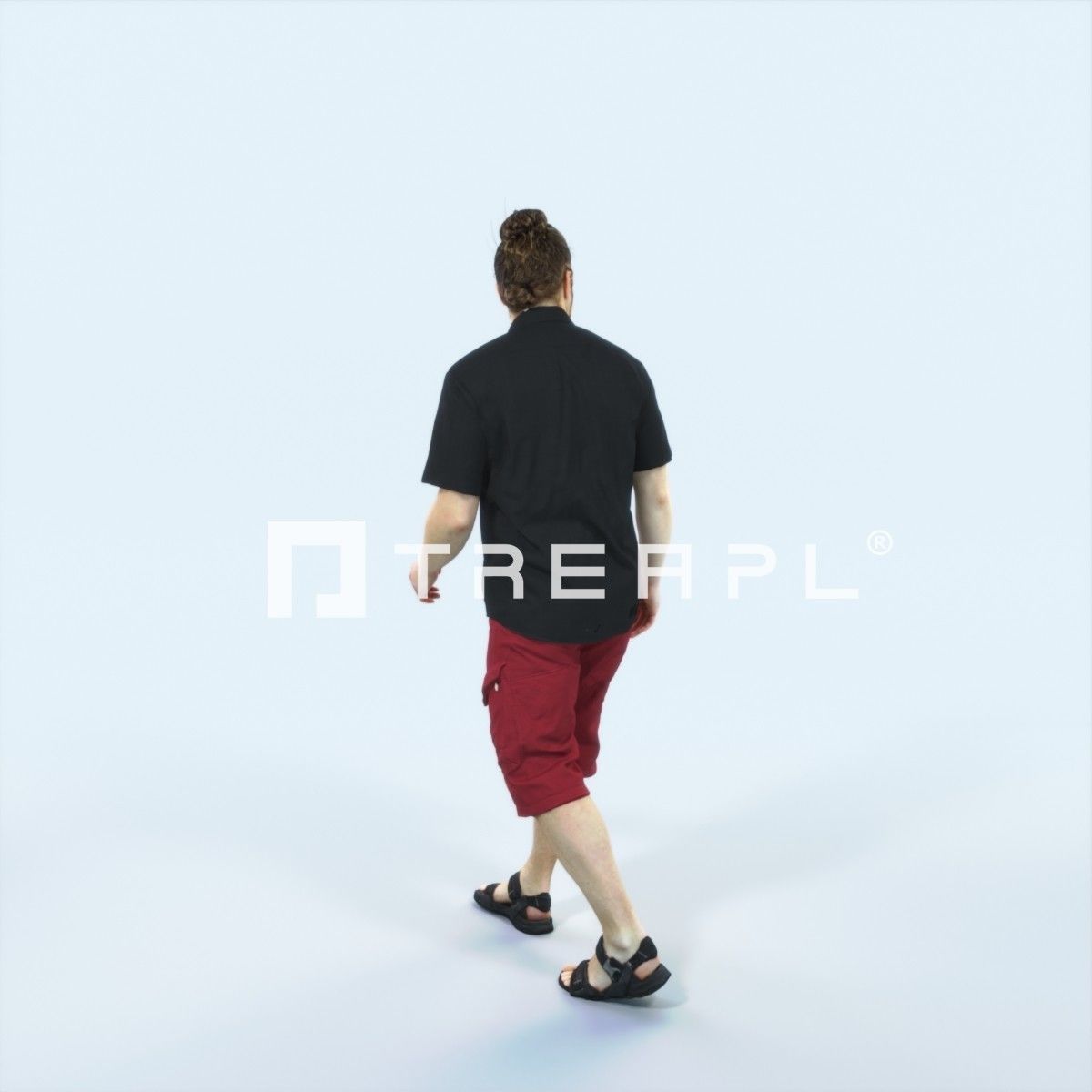 Keen 07E Listening Summer walking Casual Man Low-poly 3D model_4