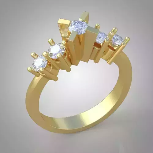 Diamond ring 0356 3D printable model