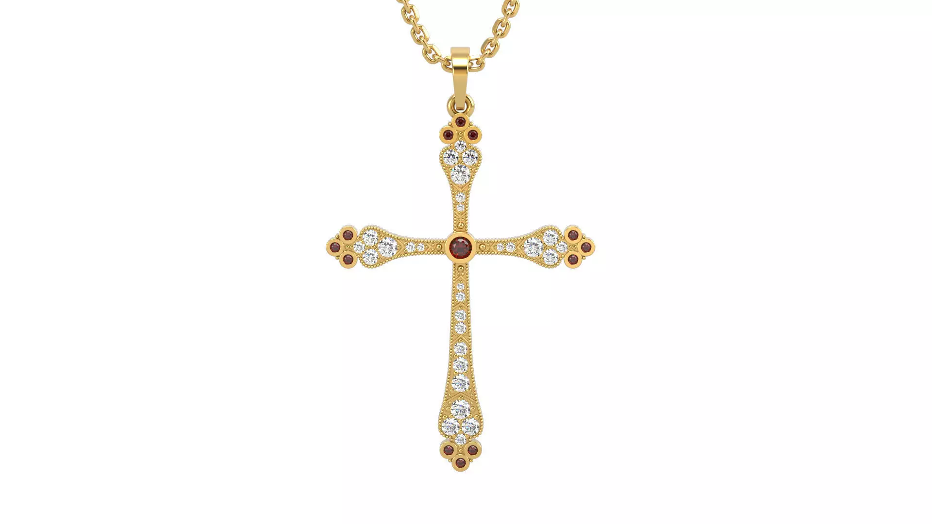 Cross pendant N 1 3D print model_0