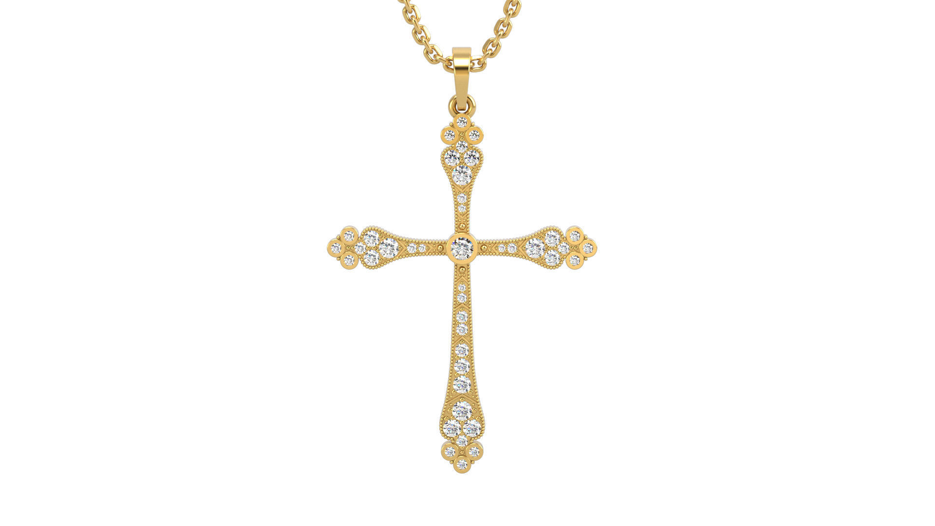 Cross pendant N 1 3D print model_3