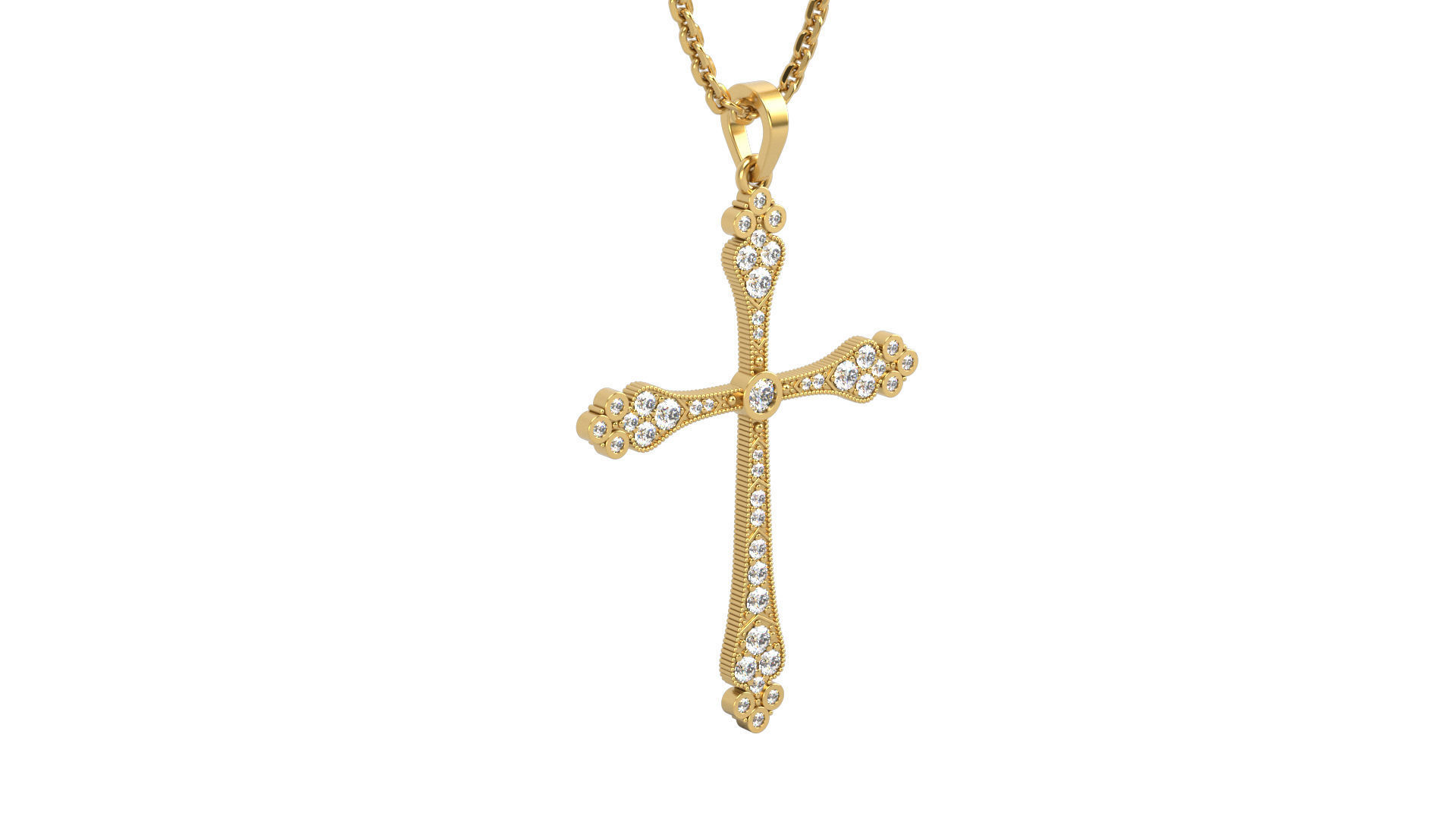 Cross pendant N 1 3D print model_11