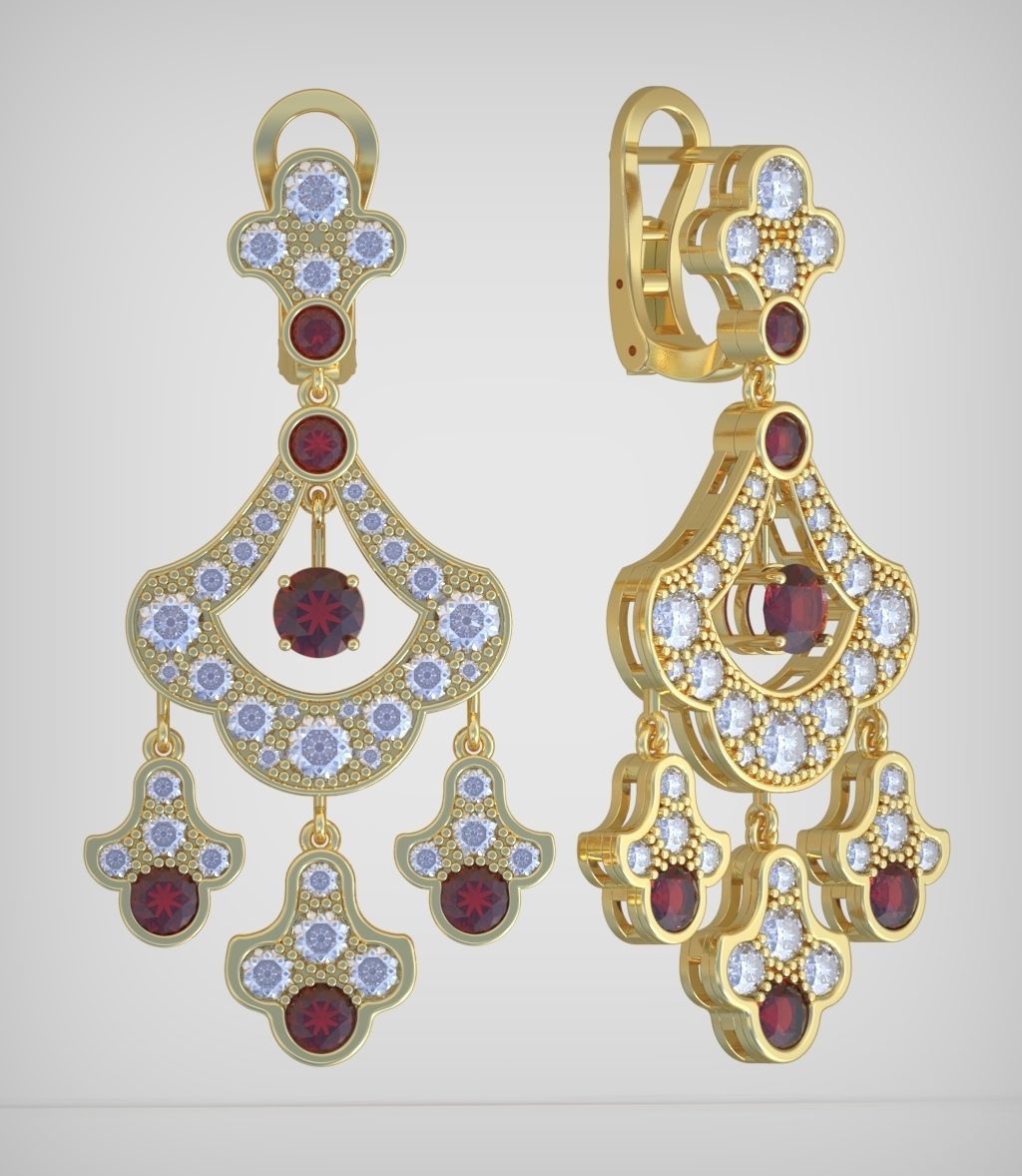 Graff Earring model 0266 3D printable model10- 3D print model_5