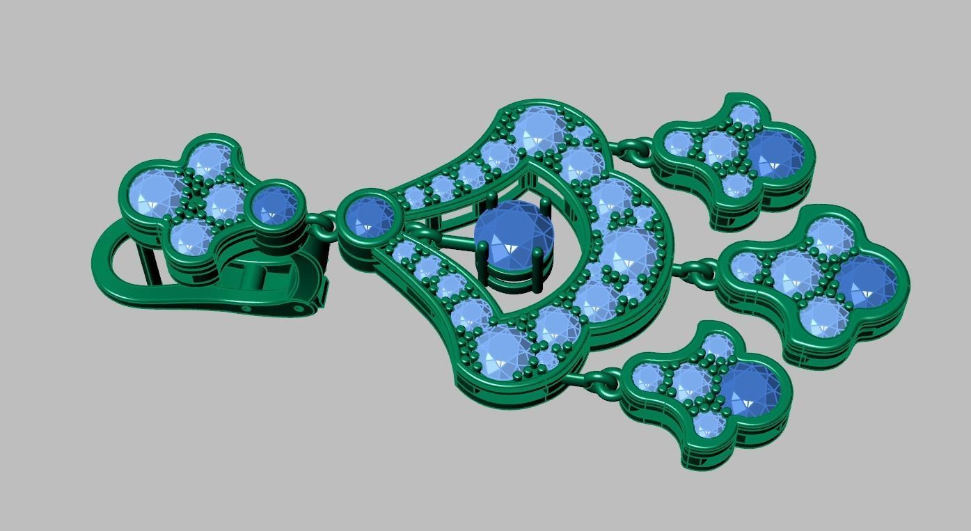 Graff Earring model 0266 3D printable model10- 3D print model_15