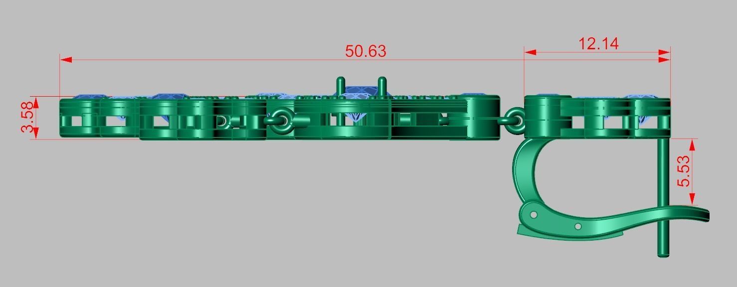 Graff Earring model 0266 3D printable model10- 3D print model_13