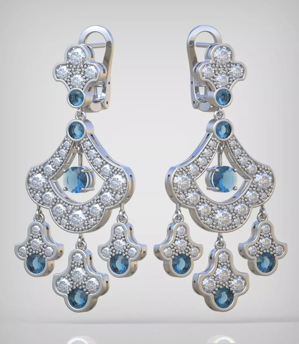 Graff Earring model 0266 3D printable model10- 3D print model_0