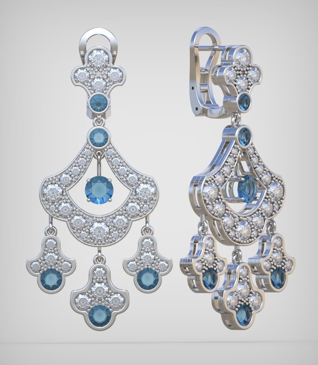 Graff Earring model 0266 3D printable model10- 3D print model_4