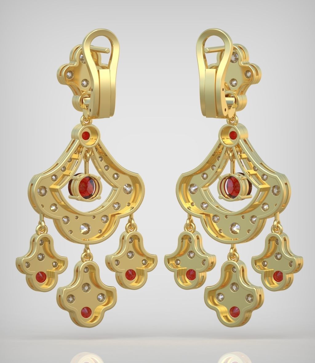 Graff Earring model 0266 3D printable model10- 3D print model_6