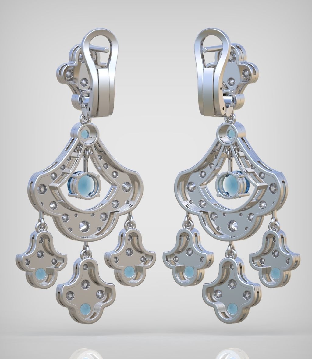 Graff Earring model 0266 3D printable model10- 3D print model_7