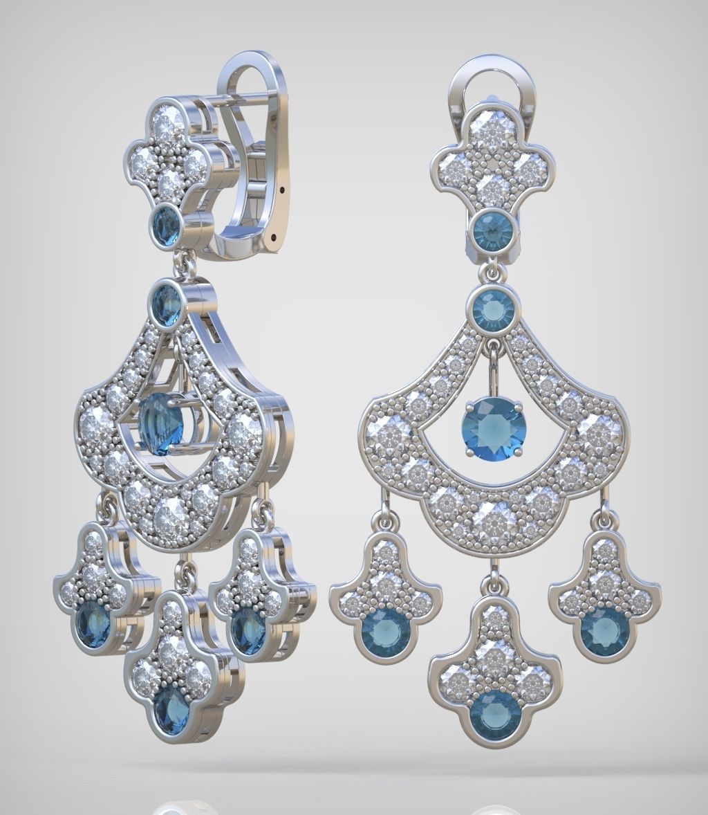 Graff Earring model 0266 3D printable model10- 3D print model_1