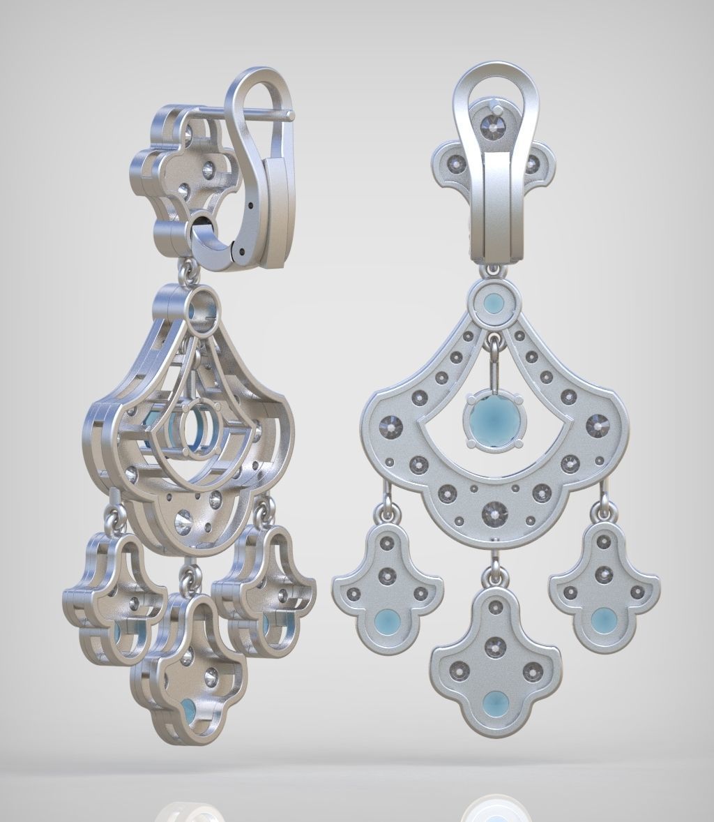 Graff Earring model 0266 3D printable model10- 3D print model_8