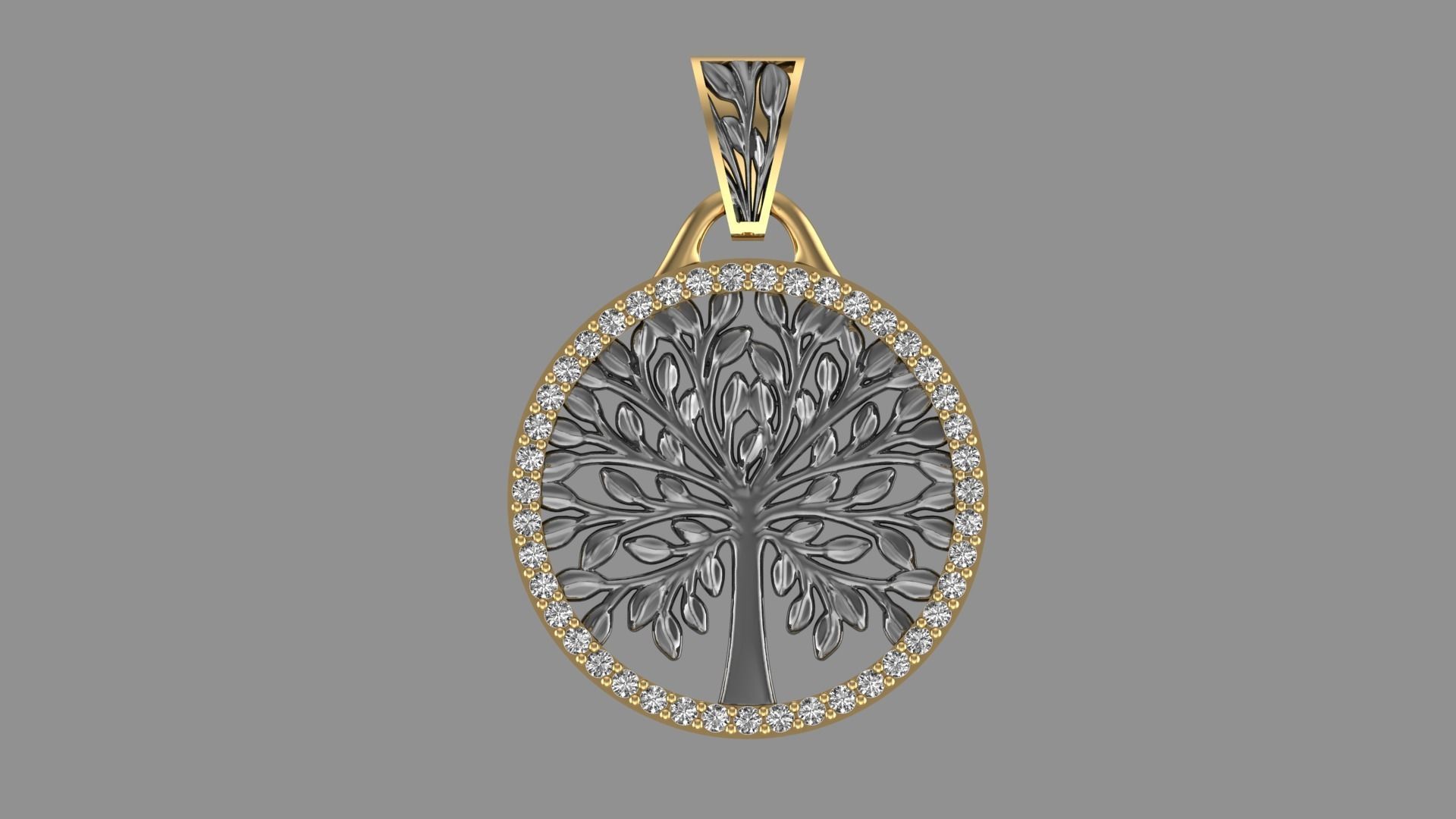 Tree of Life Necklace 3D print model_4