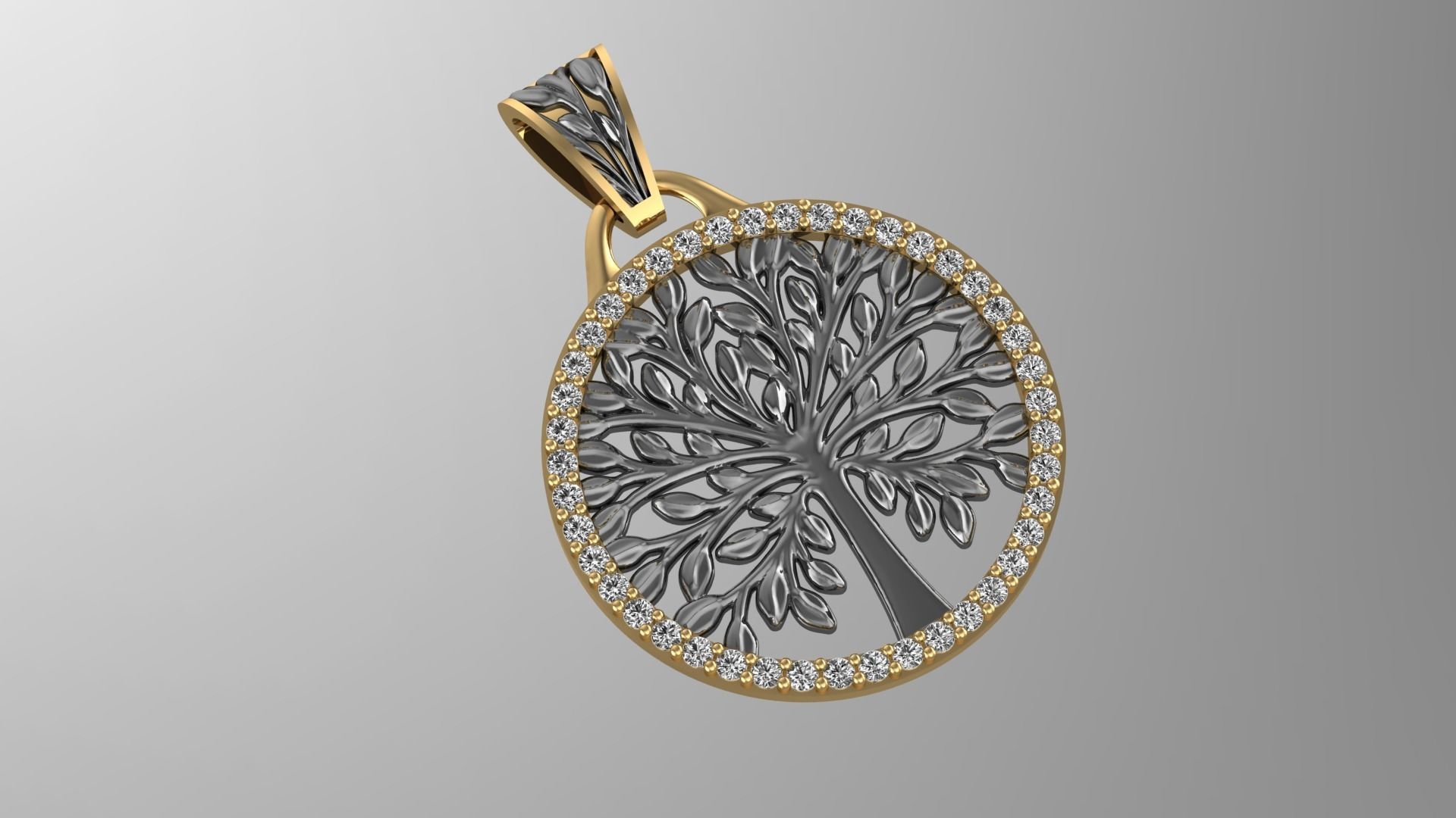 Tree of Life Necklace 3D print model_2