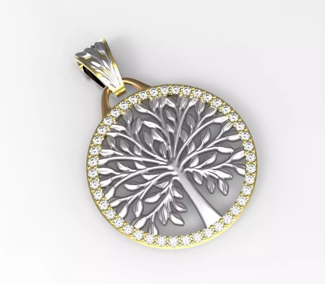 Tree of Life Necklace 3D print model_0