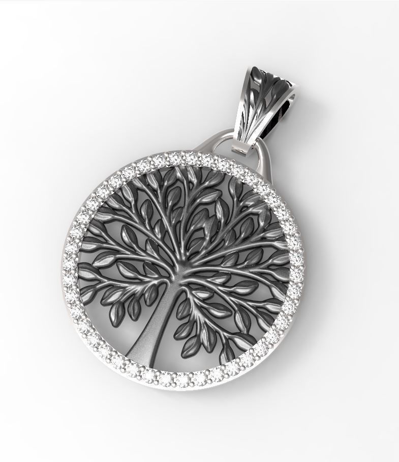 Tree of Life Necklace 3D print model_3
