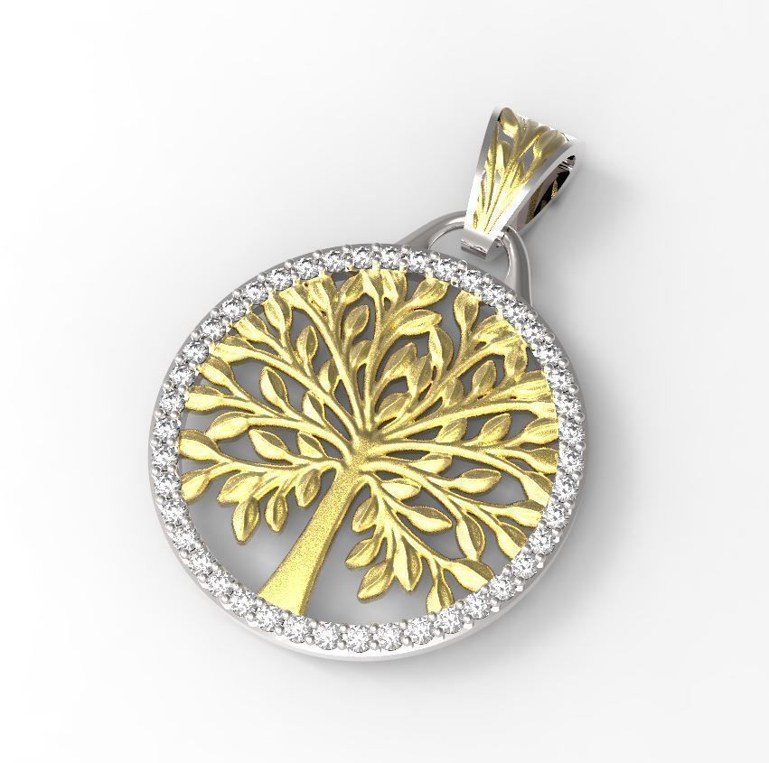 Tree of Life Necklace 3D print model_1