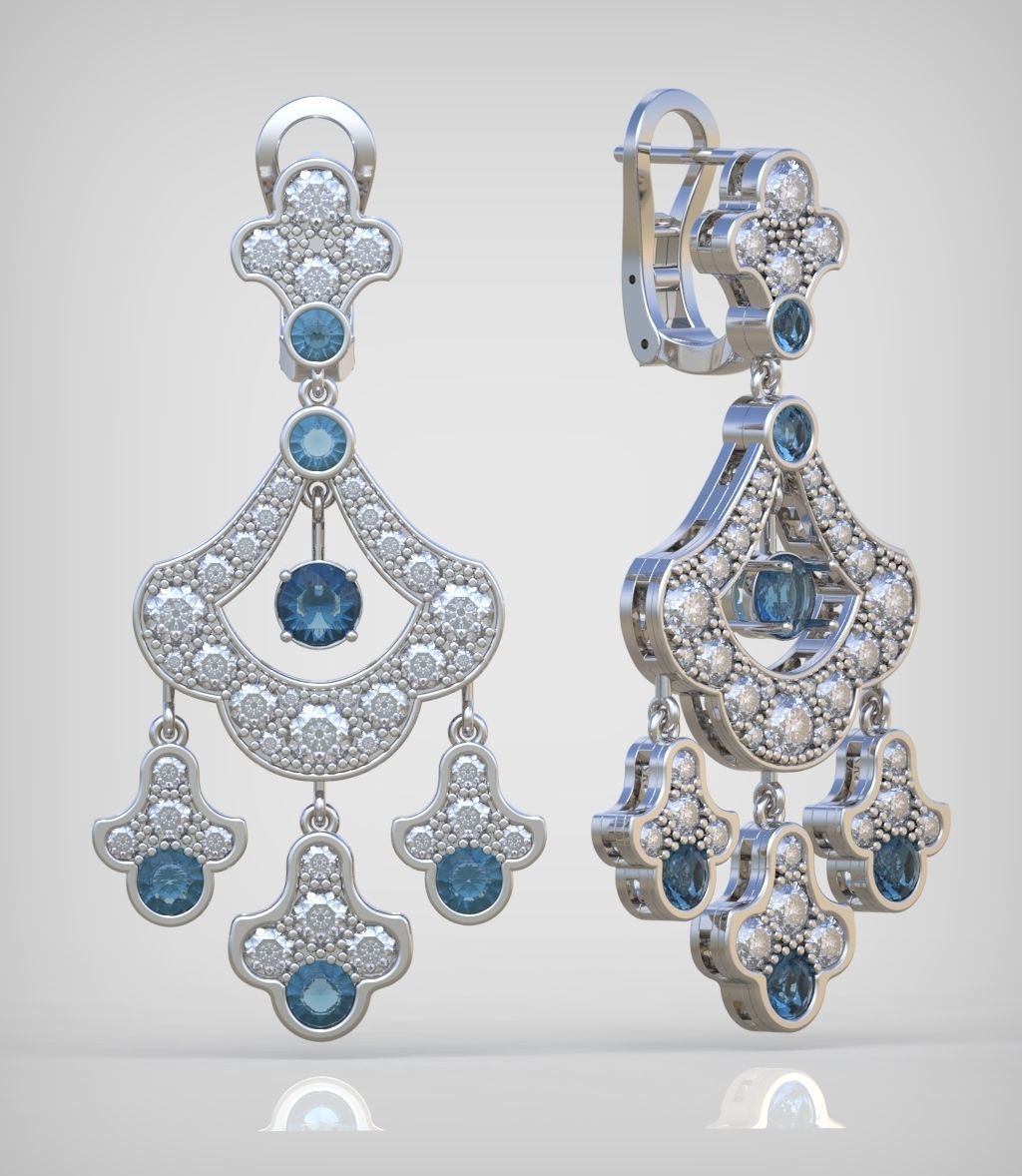 Earring model 0267 3D printable model11 3D print model_10