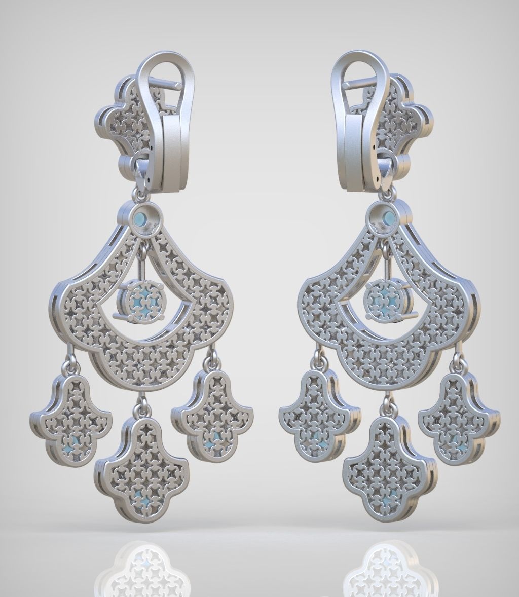 Earring model 0267 3D printable model11 3D print model_5