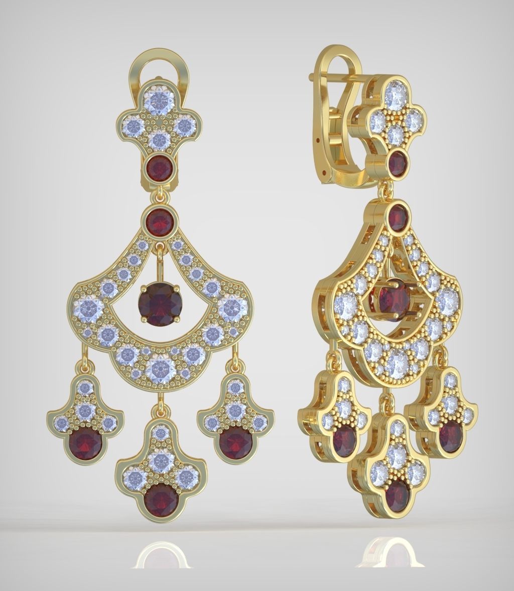 Earring model 0267 3D printable model11 3D print model_11