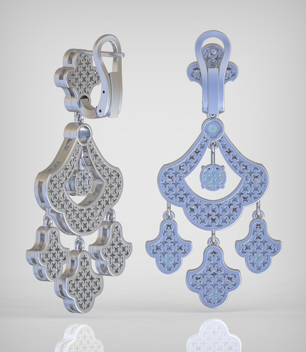 Earring model 0267 3D printable model11 3D print model_2