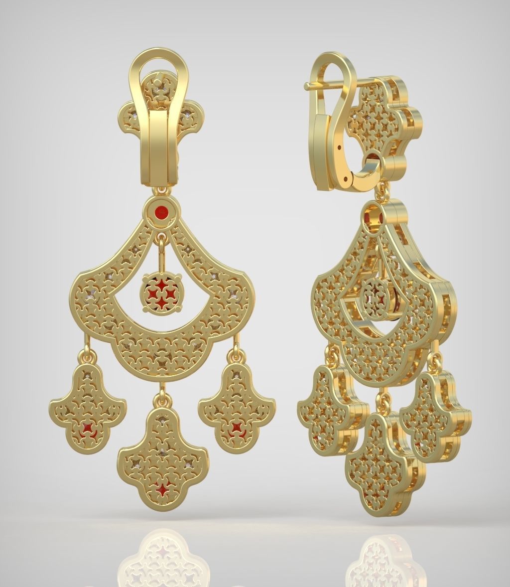 Earring model 0267 3D printable model11 3D print model_6