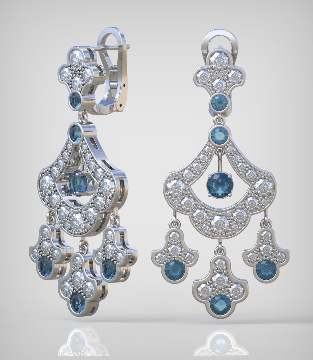 Earring model 0267 3D printable model11 3D print model_8