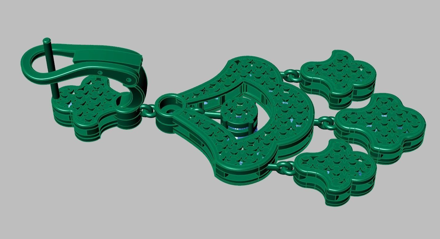 Earring model 0267 3D printable model11 3D print model_14