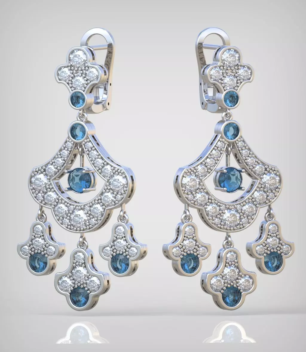 Earring model 0267 3D printable model11 3D print model_0