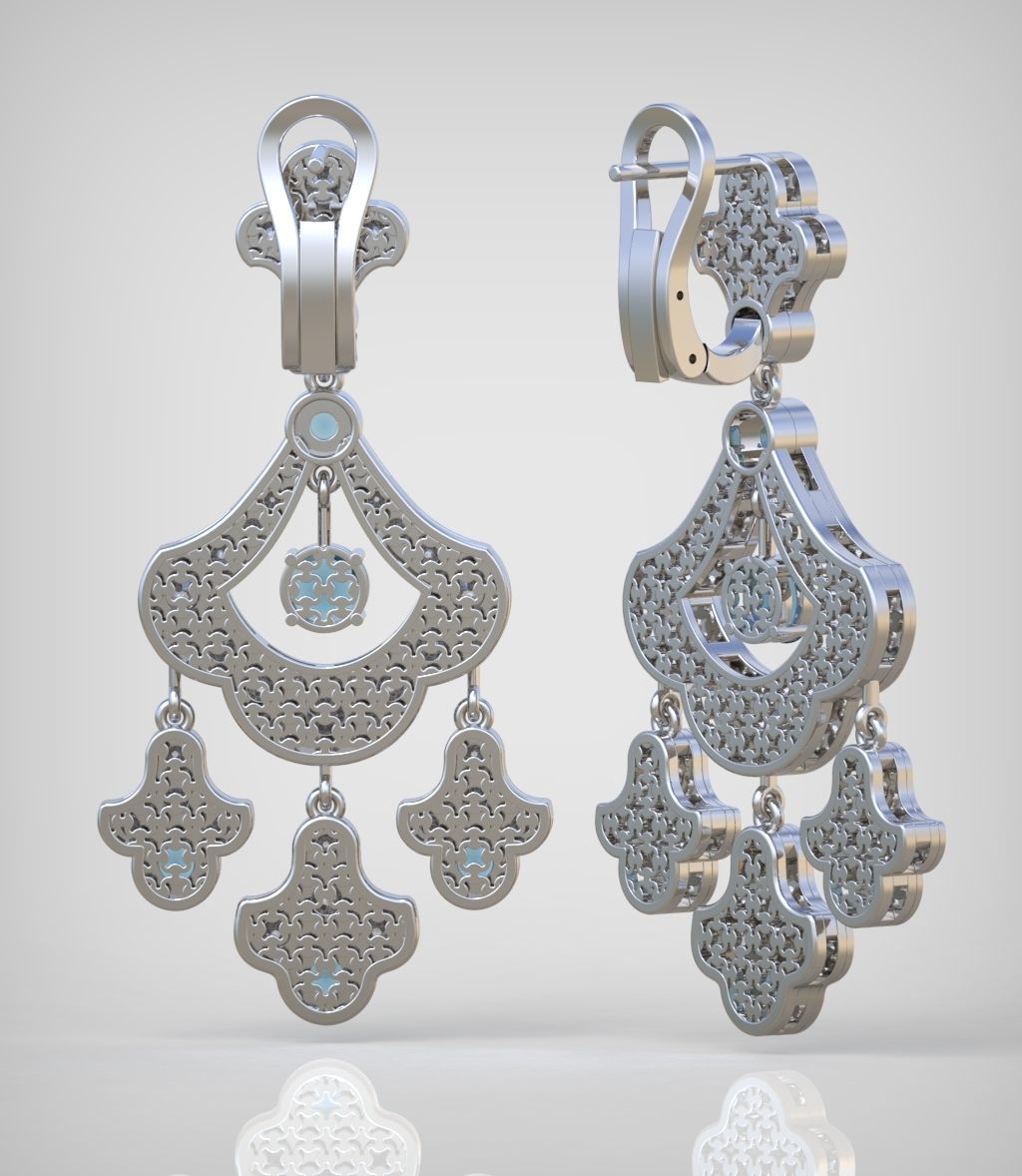 Earring model 0267 3D printable model11 3D print model_7