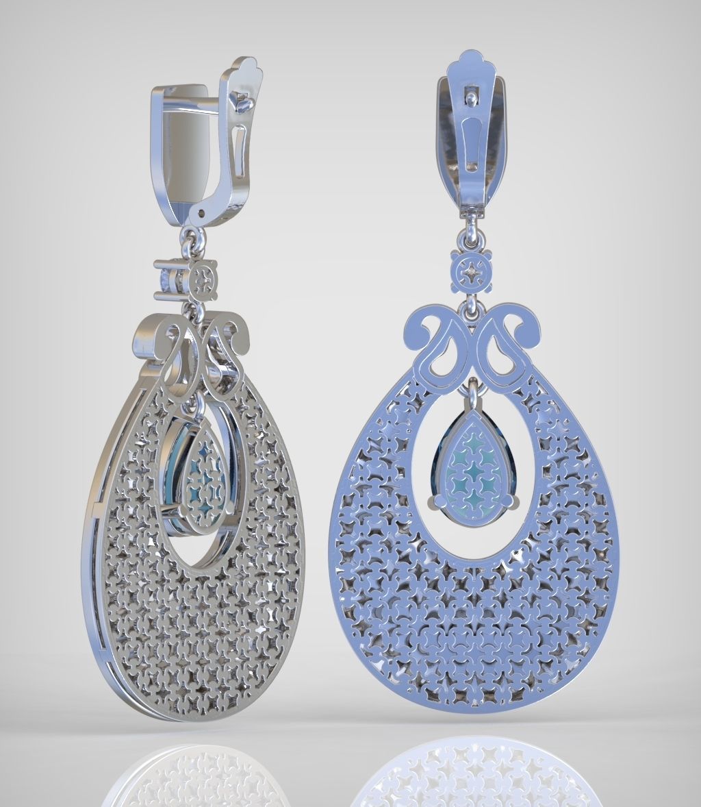 Earring model 0268 3D printable model12 3D print model_7