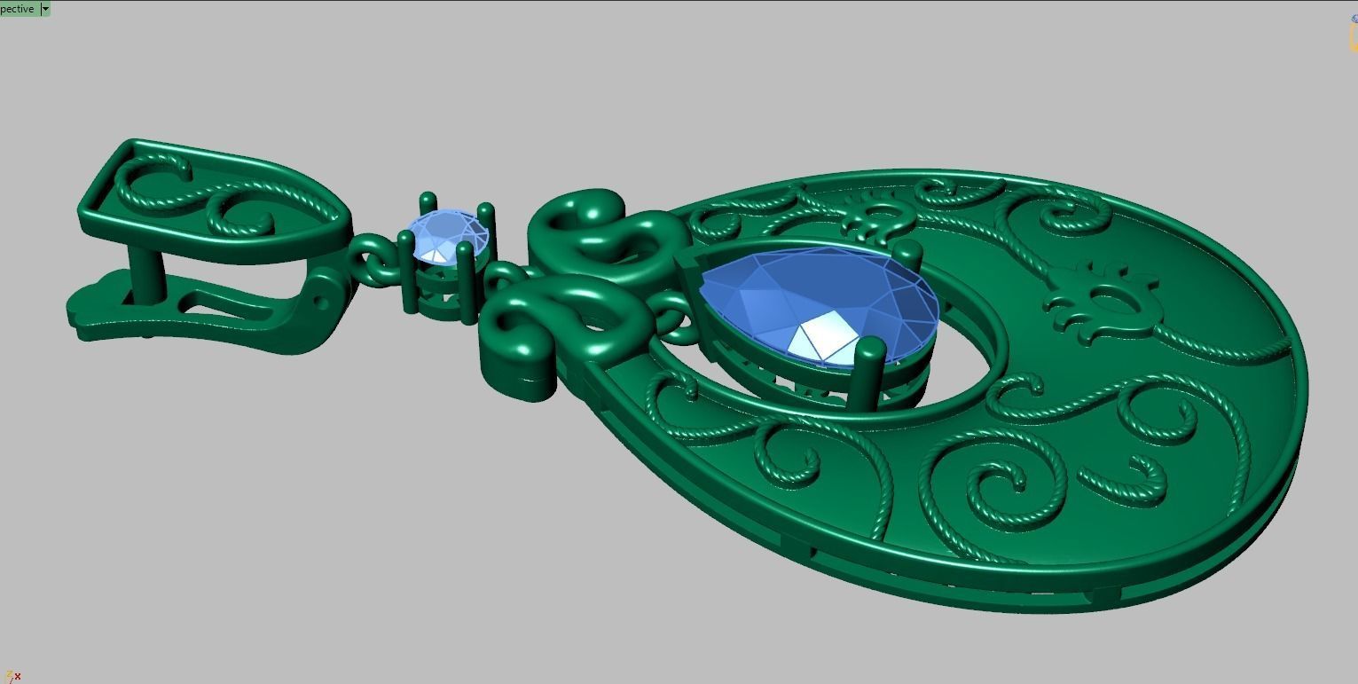 Earring model 0268 3D printable model12 3D print model_17