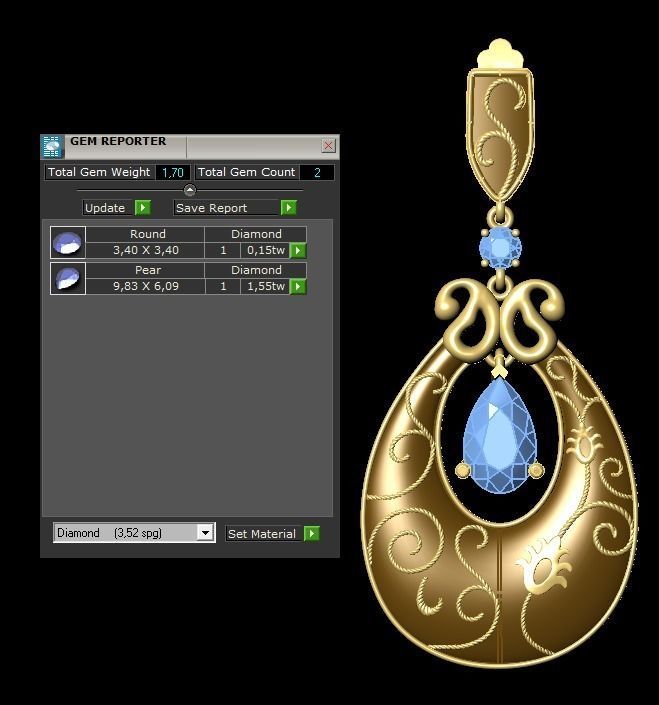 Earring model 0268 3D printable model12 3D print model_21