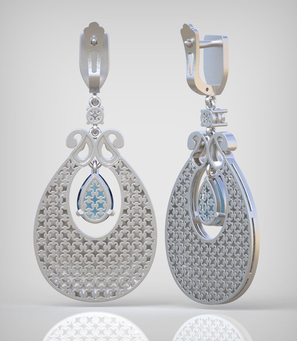 Earring model 0268 3D printable model12 3D print model_11