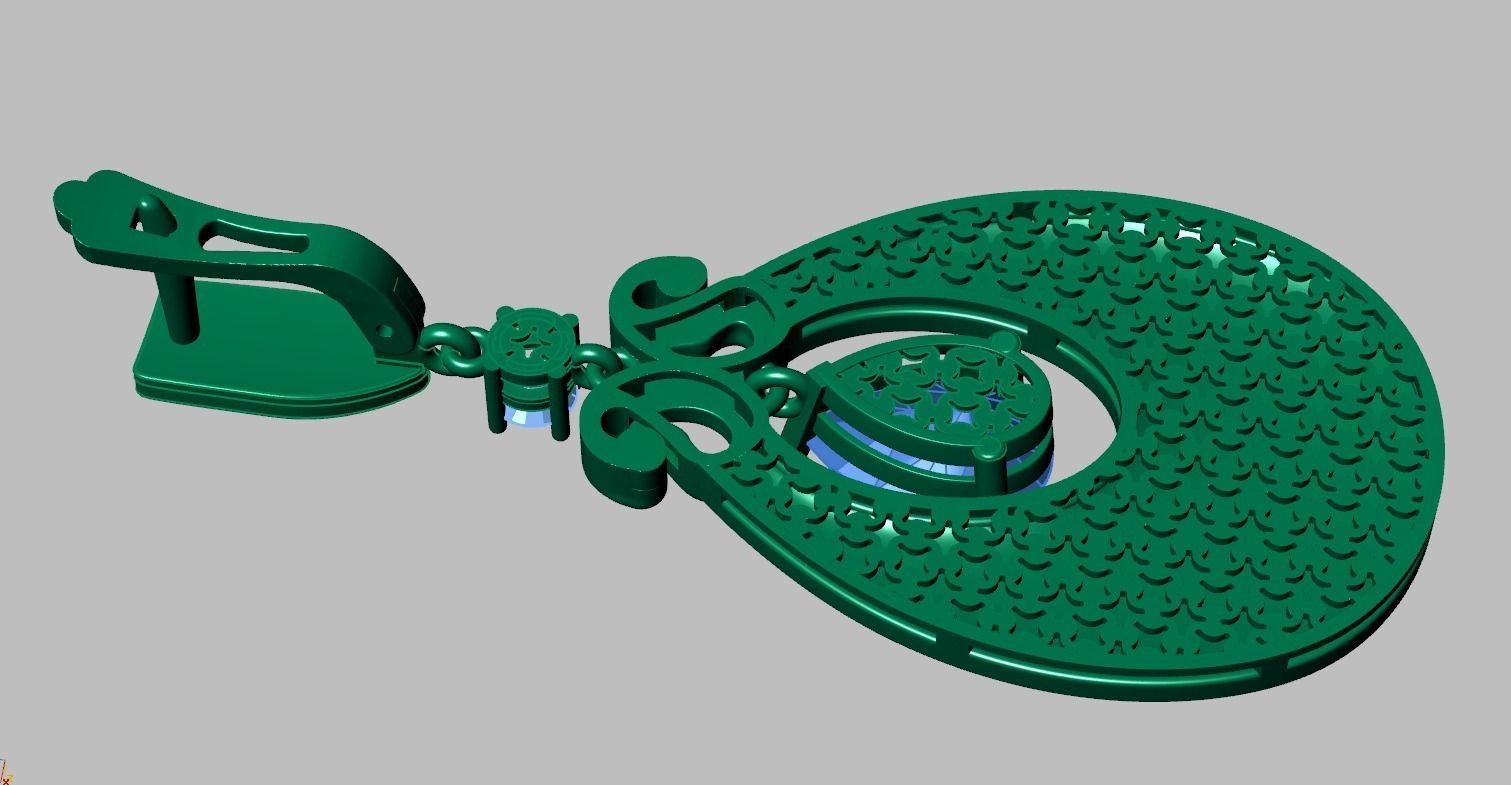 Earring model 0268 3D printable model12 3D print model_18