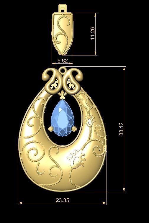 Earring model 0268 3D printable model12 3D print model_12