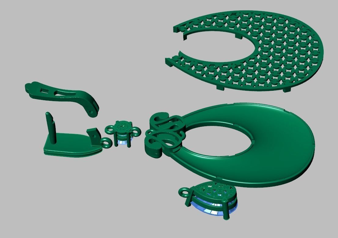 Earring model 0268 3D printable model12 3D print model_20