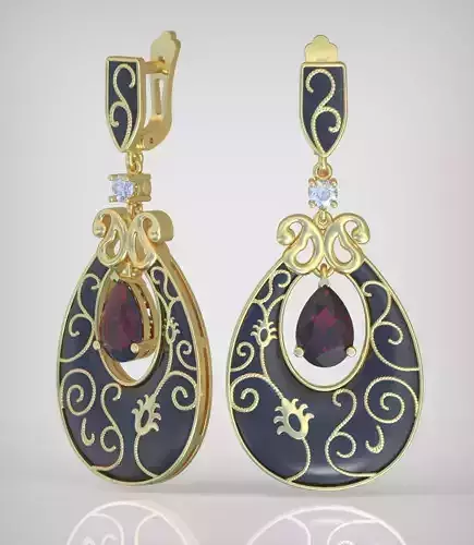 Earring model 0268 3D printable model12