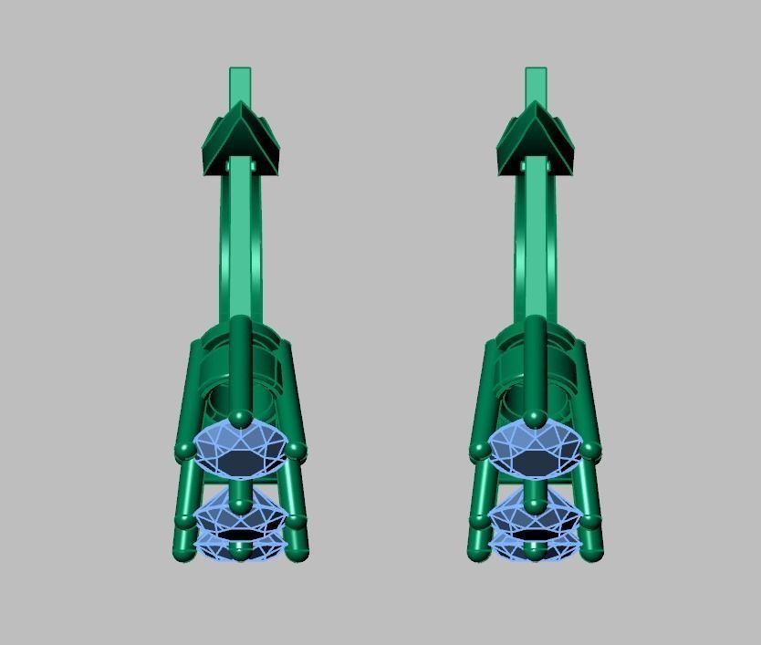 Earring model 0269 3D printable model10 3D print model_12