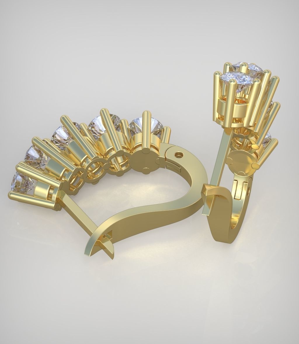 Earring model 0269 3D printable model10 3D print model_8