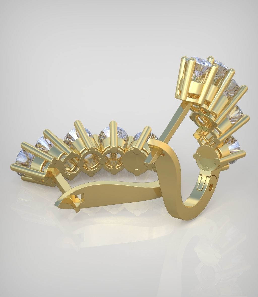 Earring model 0269 3D printable model10 3D print model_7
