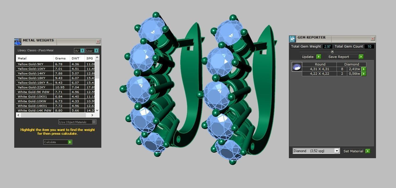 Earring model 0269 3D printable model10 3D print model_13